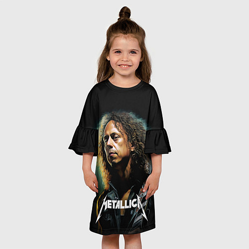 Детское платье Гитарист Metallica Кирк Хэмметт / 3D-принт – фото 3