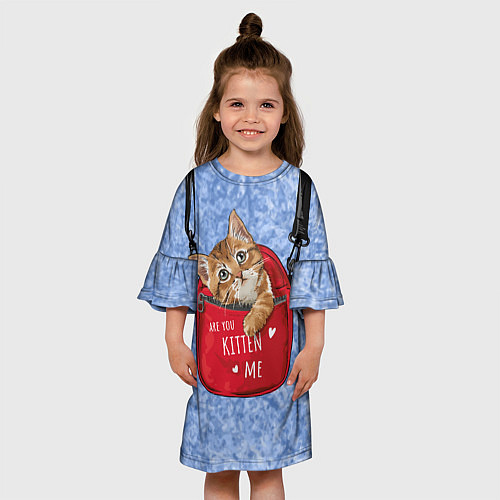 Детское платье Are you kitten me / 3D-принт – фото 3