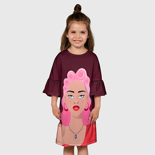 Детское платье Retro girl / 3D-принт – фото 3