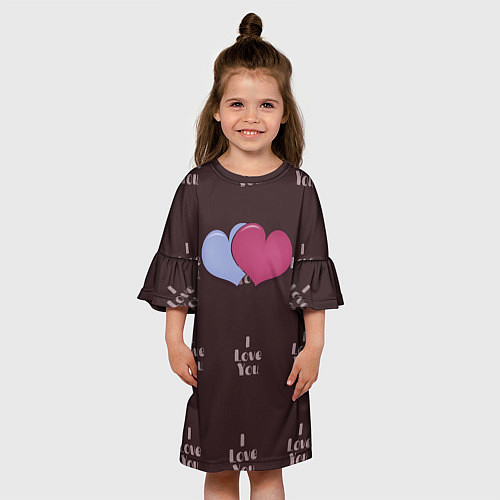 Детское платье Two hearts / 3D-принт – фото 3