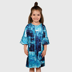 Платье клеш для девочки Куски льда, цвет: 3D-принт — фото 2
