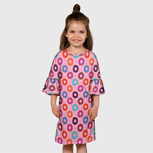 Детское платье Вкусные пончики / 3D-принт – фото 3