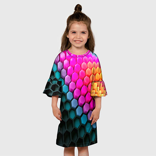 Детское платье Шейповые грани / 3D-принт – фото 3