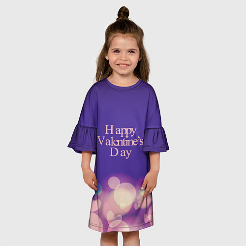 Детское платье Поздравление с днем валентина / 3D-принт – фото 3