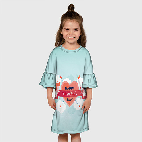 Детское платье Ангелочки на день святого валентина / 3D-принт – фото 3