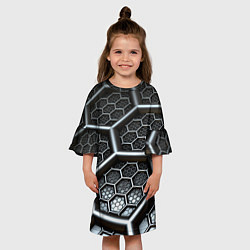 Платье клеш для девочки Geometry abstraction, цвет: 3D-принт — фото 2