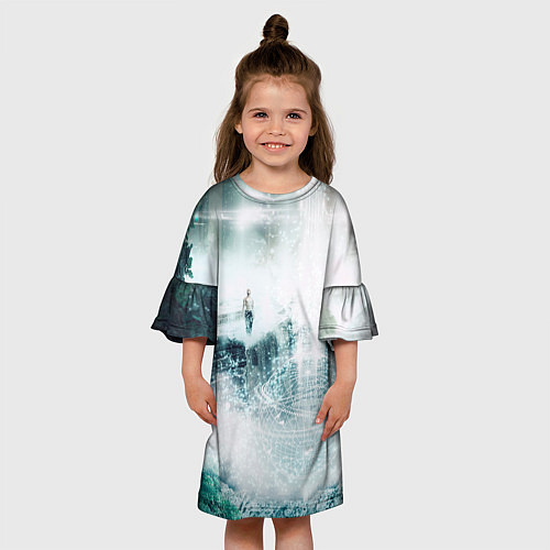 Детское платье Абстрактное свечение из будущего / 3D-принт – фото 3