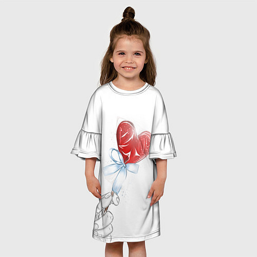 Детское платье Леденец сердечко / 3D-принт – фото 3