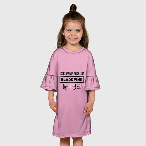 Детское платье BlackPink Лого / 3D-принт – фото 3