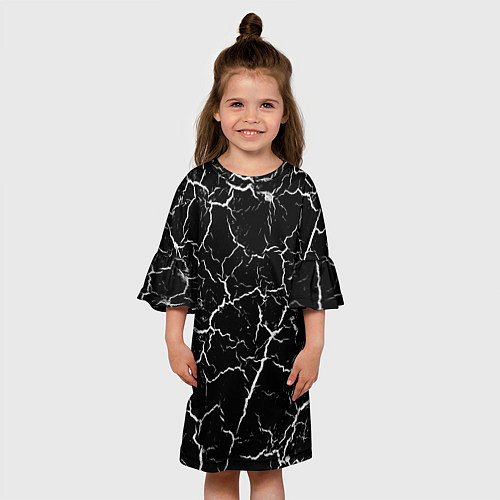Детское платье Треснувшая текстура / 3D-принт – фото 3