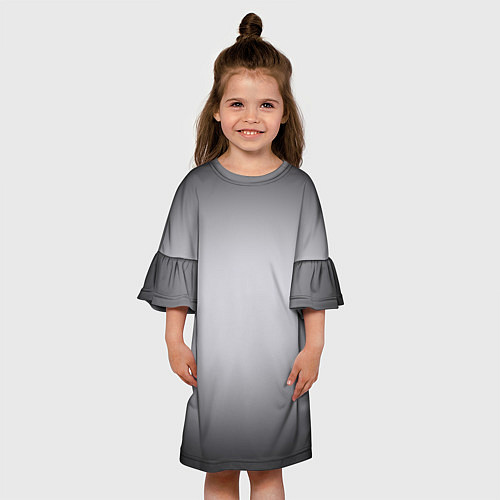 Детское платье Серебристый градиент / 3D-принт – фото 3