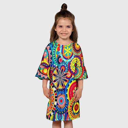 Детское платье Психоделика калейдоскоп / 3D-принт – фото 3