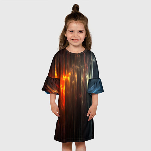 Детское платье Космос сияние / 3D-принт – фото 3