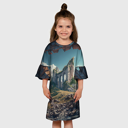 Детское платье Руины от нейросети / 3D-принт – фото 3
