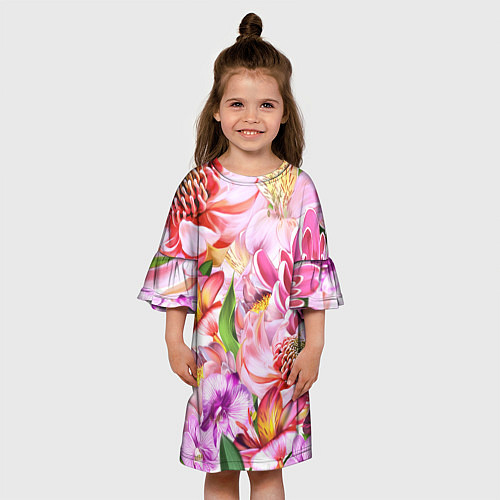 Детское платье Цветочный рай / 3D-принт – фото 3