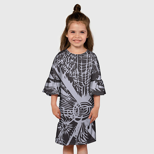 Детское платье Графическая фантазия абстракт / 3D-принт – фото 3
