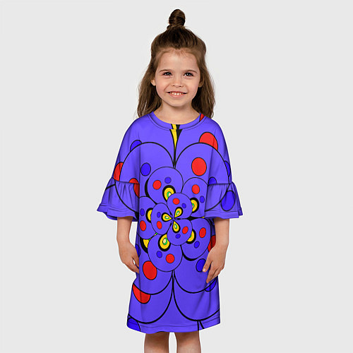Детское платье Полукруг яркий орнамент / 3D-принт – фото 3