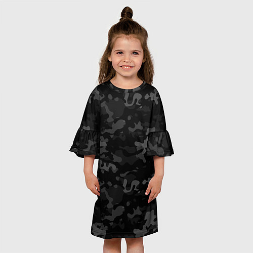 Детское платье Ночной камуфляж / 3D-принт – фото 3