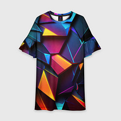 Детское платье Неоновые абстрактные плиты