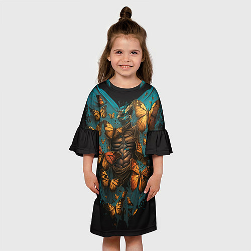 Детское платье Бабочки в груди / 3D-принт – фото 3