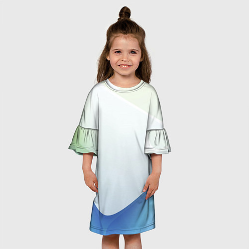 Детское платье Пастель из трёх цветов / 3D-принт – фото 3