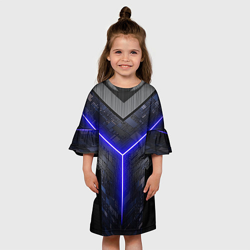 Детское платье Лучевая подсветка неон / 3D-принт – фото 3
