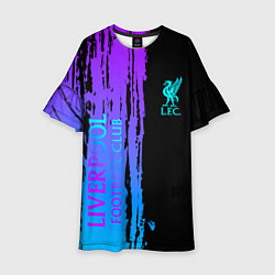 Платье клеш для девочки Liverpool FC sport, цвет: 3D-принт