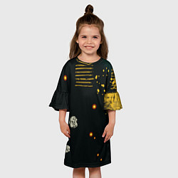 Платье клеш для девочки Improvisation print, цвет: 3D-принт — фото 2