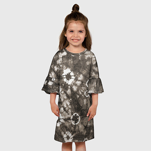 Детское платье Коричневый тай-дай / 3D-принт – фото 3