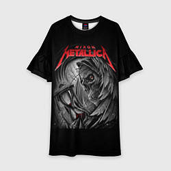 Платье клеш для девочки Metallica - смерть, цвет: 3D-принт