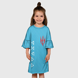 Платье клеш для девочки The Witcher Геральт, цвет: 3D-принт — фото 2