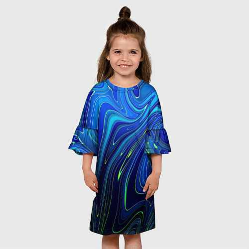 Детское платье Blurred colors / 3D-принт – фото 3