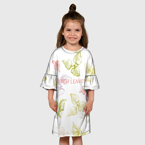 Детское платье Birch leaves / 3D-принт – фото 3