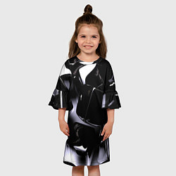 Платье клеш для девочки Хромированные кубы, цвет: 3D-принт — фото 2