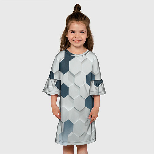 Детское платье Геометрические шестиугольники / 3D-принт – фото 3