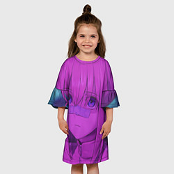 Платье клеш для девочки Одинокий рокер, цвет: 3D-принт — фото 2