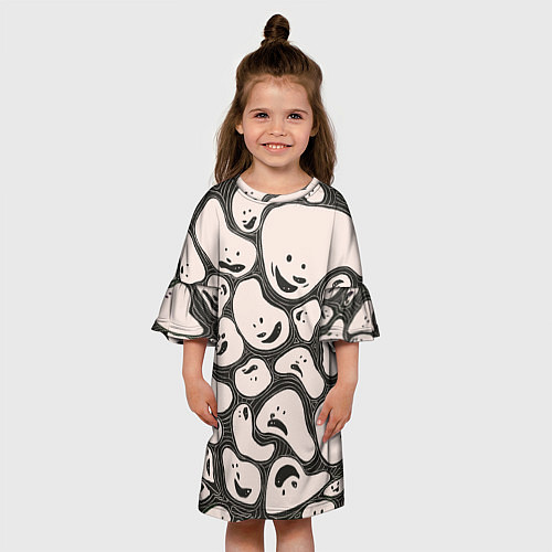 Детское платье Камни с лицами / 3D-принт – фото 3