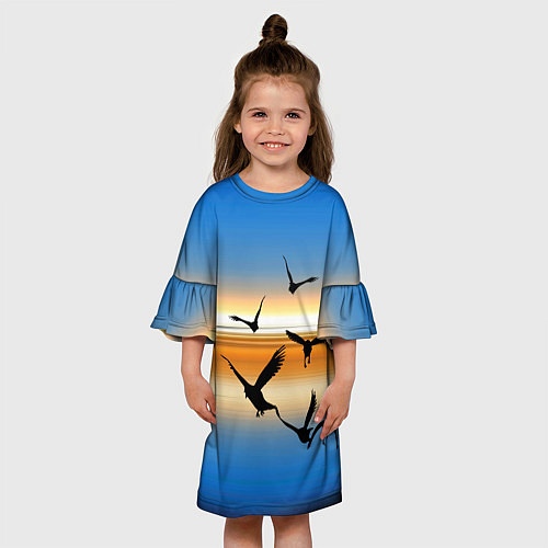 Детское платье Вороны на закате / 3D-принт – фото 3