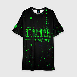 Платье клеш для девочки Stalker sky radiation, цвет: 3D-принт