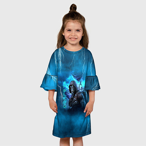 Детское платье Stalker sky art blue / 3D-принт – фото 3