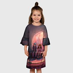 Платье клеш для девочки Диппер и Мейбл - New part of this story, цвет: 3D-принт — фото 2
