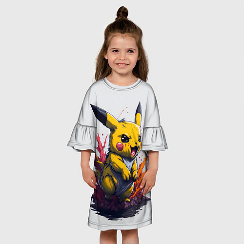 Детское платье Злой пикачу / 3D-принт – фото 3