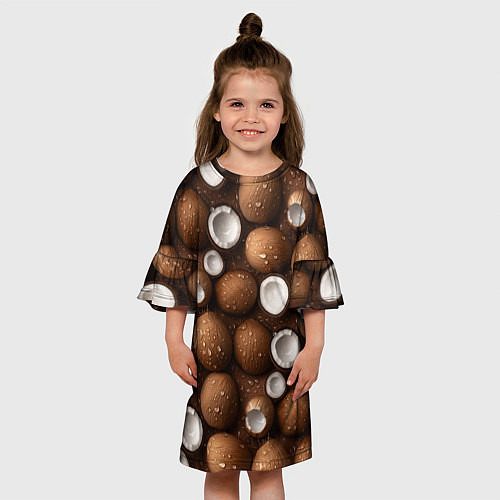 Детское платье Сочная текстура из кокосов / 3D-принт – фото 3