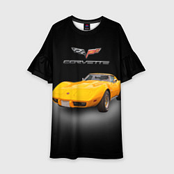 Детское платье Американский спорткар Chevrolet Corvette Stingray