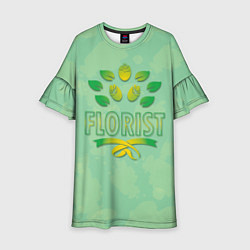 Платье клеш для девочки Florist, цвет: 3D-принт