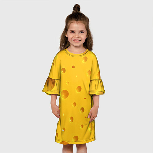 Детское платье Сырная текстура / 3D-принт – фото 3