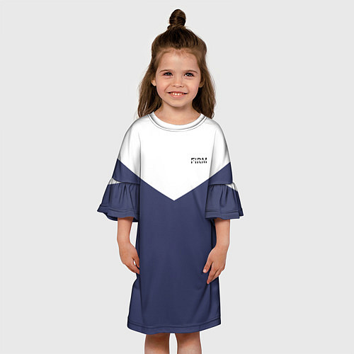 Детское платье FIRM бело-синий / 3D-принт – фото 3