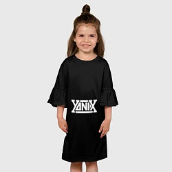 Платье клеш для девочки Yanix надпись, цвет: 3D-принт — фото 2