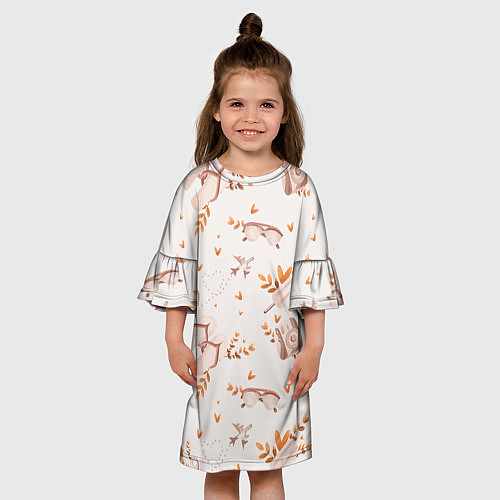 Детское платье Пляжный паттерн / 3D-принт – фото 3
