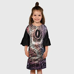 Платье клеш для девочки Бог Вселенной, цвет: 3D-принт — фото 2